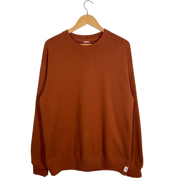 Reigning Champ Oversized French Terry Crewneck Sweatshirt Burnt Orangem men's Sm - Picture 1 of 8